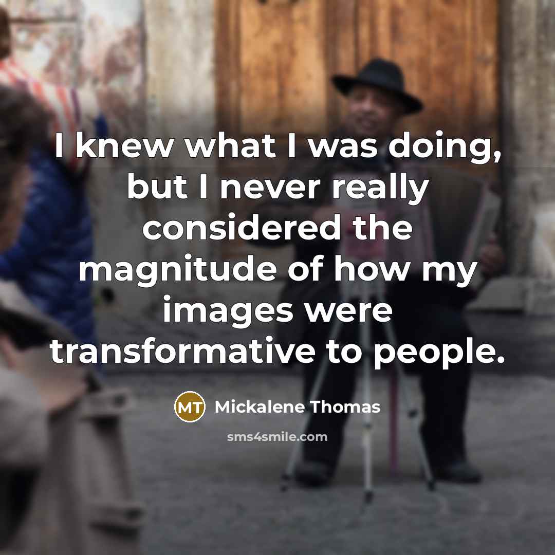 “I knew what I was doing, but I never really considered the magnitude of how my images were transformative to people.” quote by Mickalene Thomas