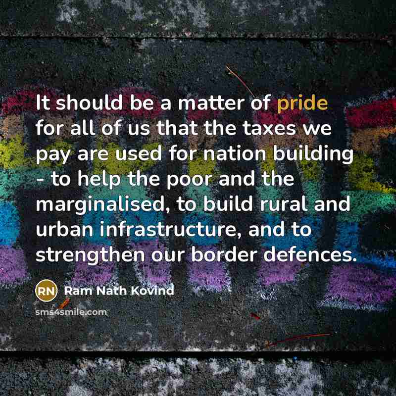 “It should be a matter of pride for all of…” quote by Ram Nath Kovind
