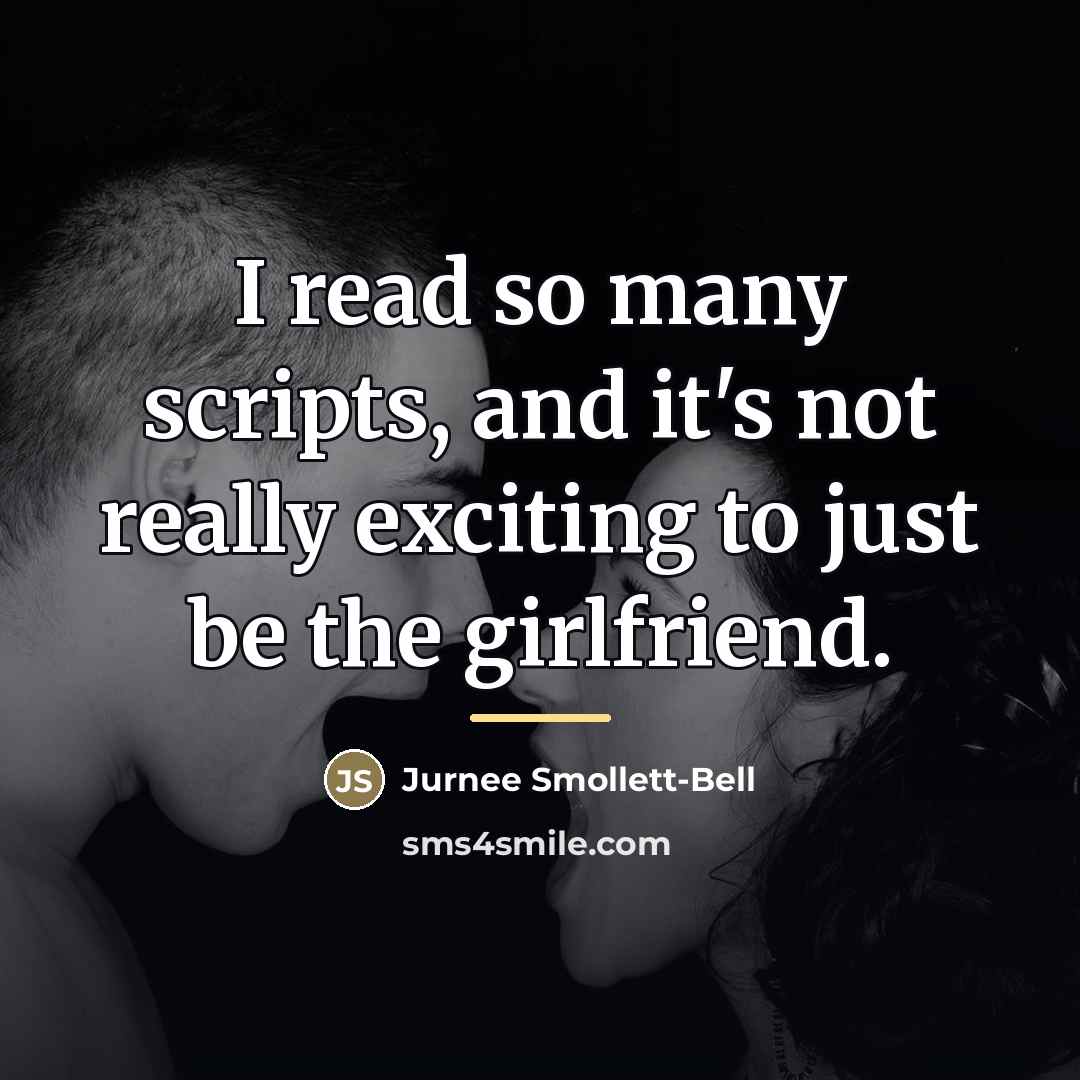“I read so many scripts, and it's not really exciting…” quote by Jurnee Smollett-Bell