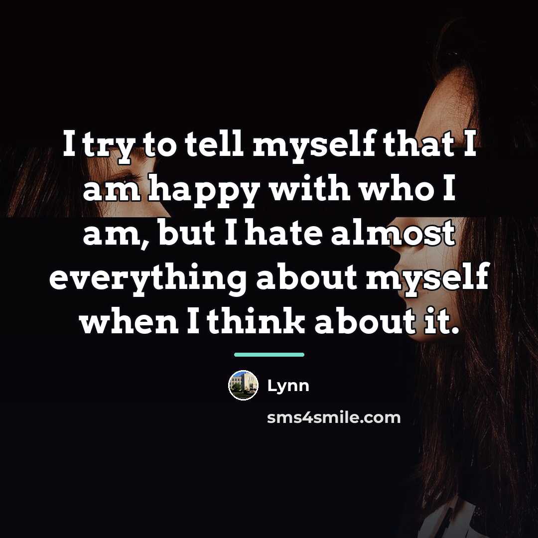 “I try to tell myself that I am happy with…” quote by Lynn
