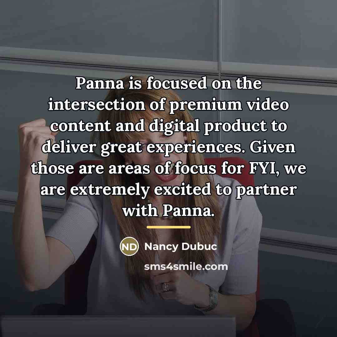 “Panna is focused on the intersection of premium video content…” quote by Nancy Dubuc