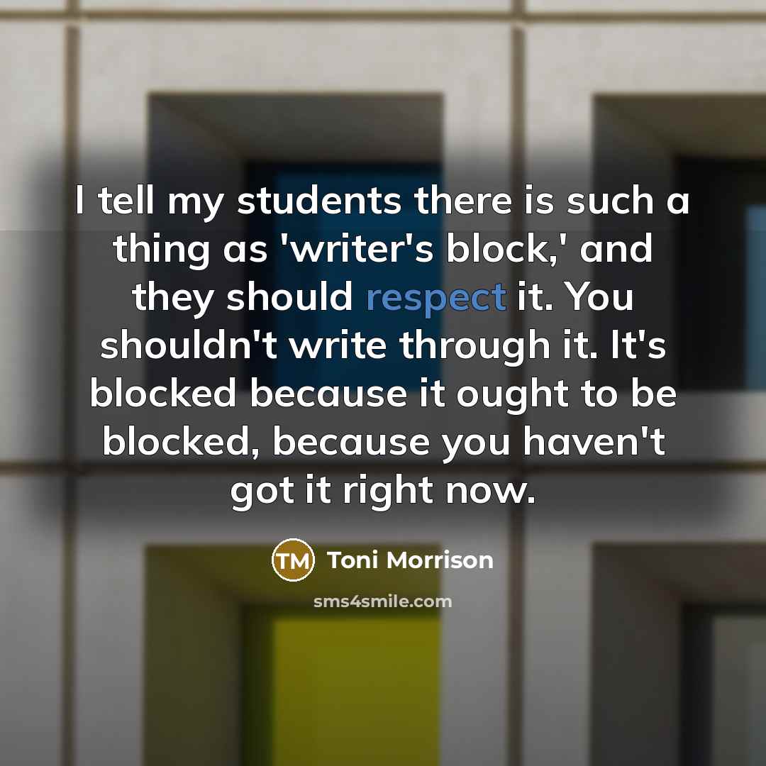 “I tell my students there is such a thing as…” quote by Toni Morrison