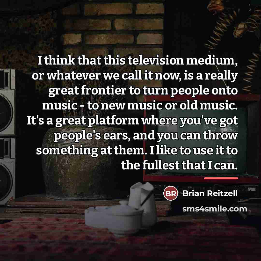 “I think that this television medium, or whatever we call…” quote by Brian Reitzell