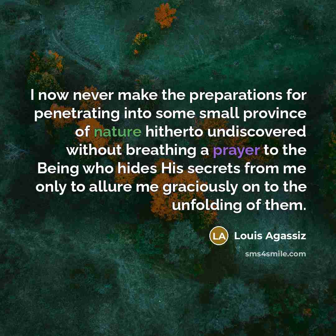 “I now never make the preparations for penetrating into some…” quote by Louis Agassiz