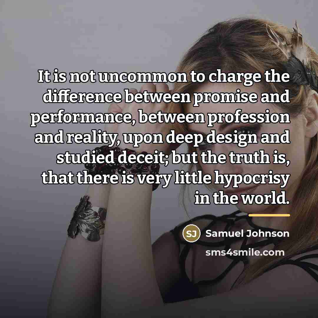 “It is not uncommon to charge the difference between promise…” quote by Samuel Johnson