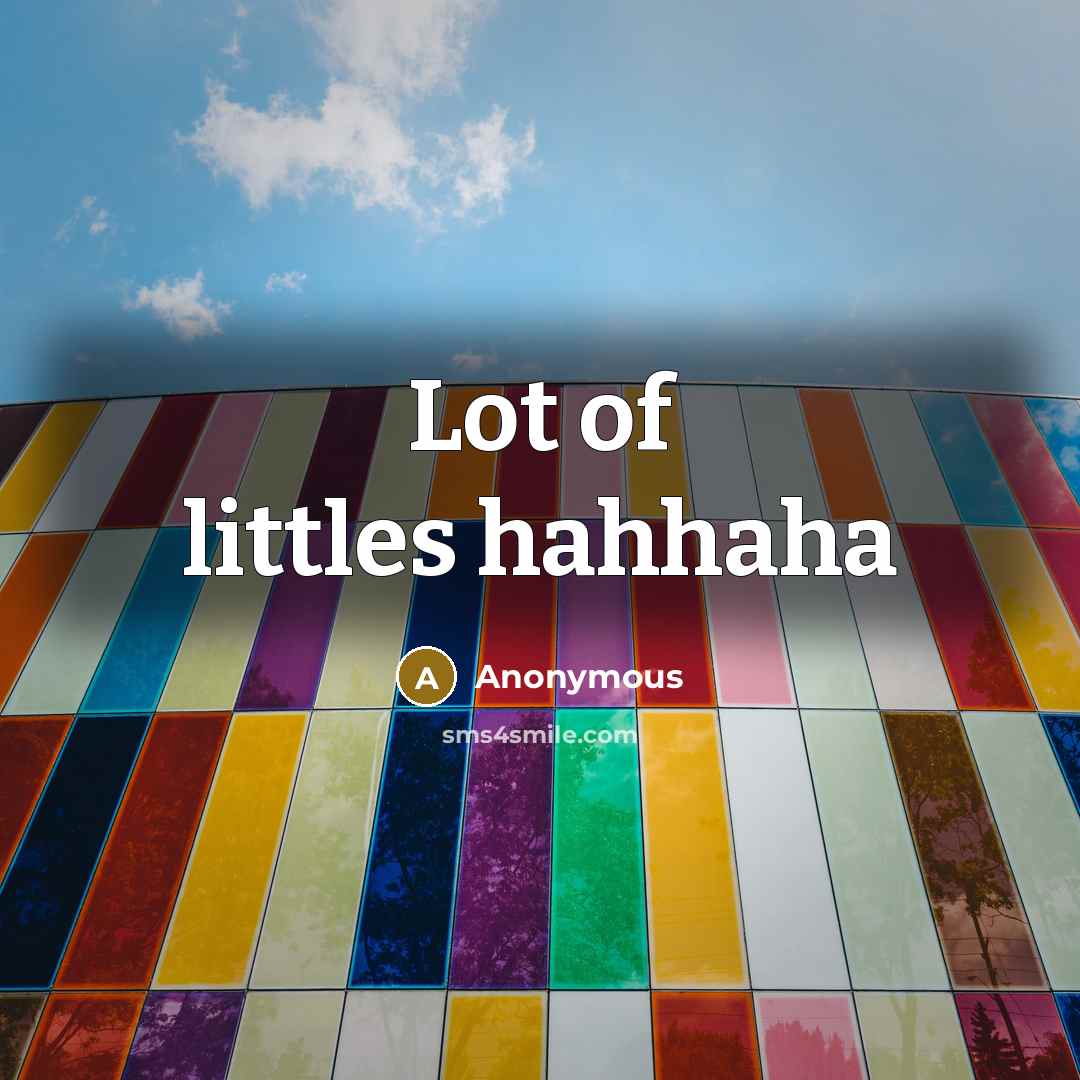 “Lot of littles hahhaha…” quote by Anonymous