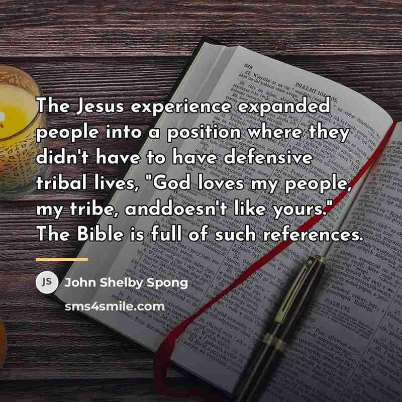 “The Jesus experience expanded people into a position where they…” quote by John Shelby Spong