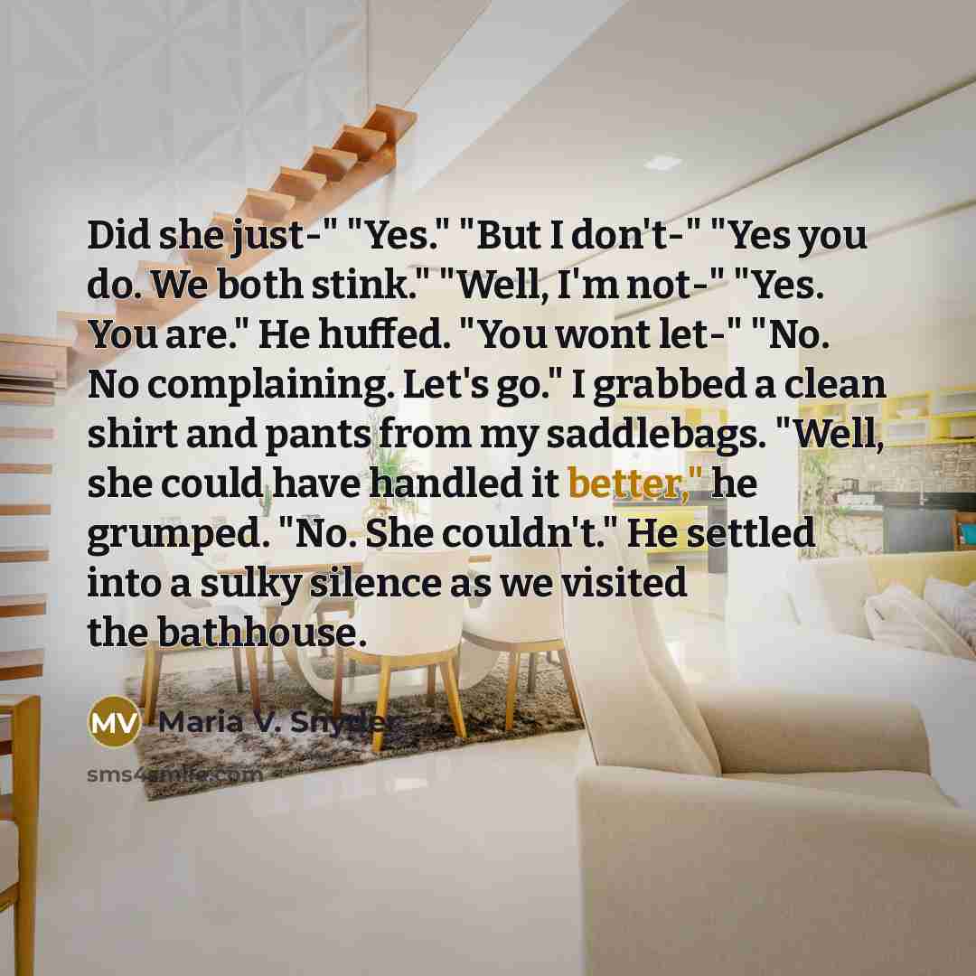 “Did she just-" "Yes." "But I don't-" "Yes you do.…” quote by Maria V. Snyder