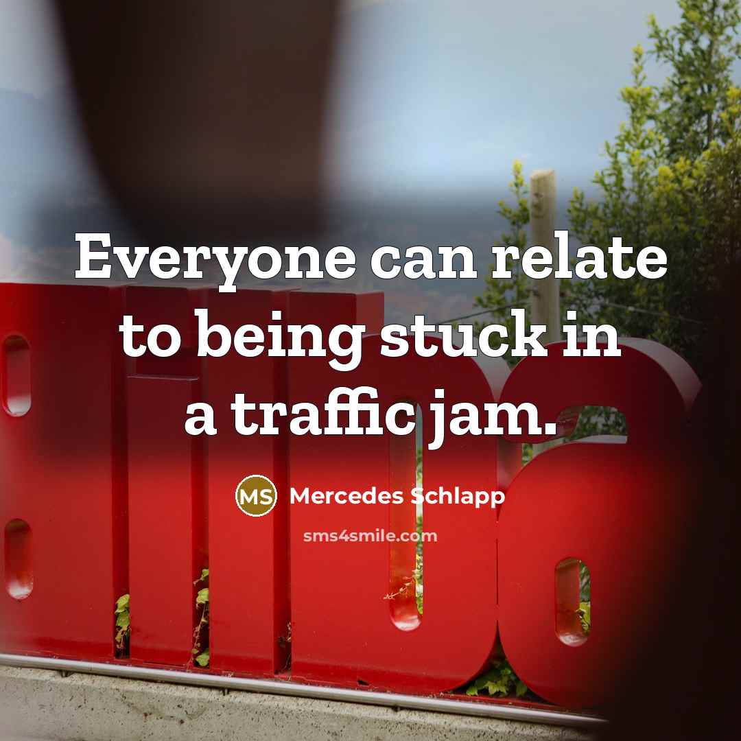 “Everyone can relate to being stuck in a traffic jam.…” quote by Mercedes Schlapp