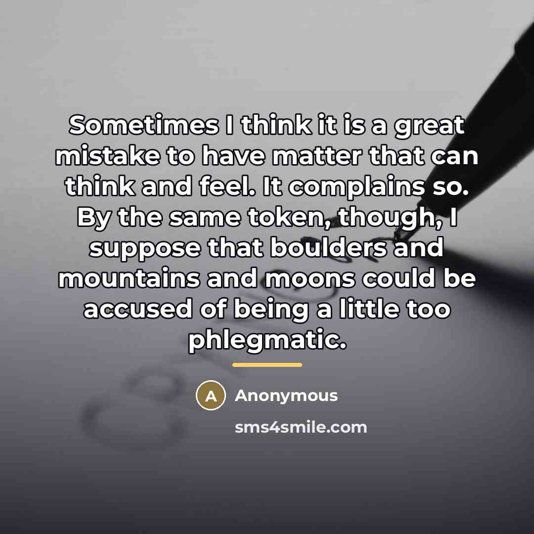 “Sometimes I think it is a great mistake to have…” quote by Anonymous