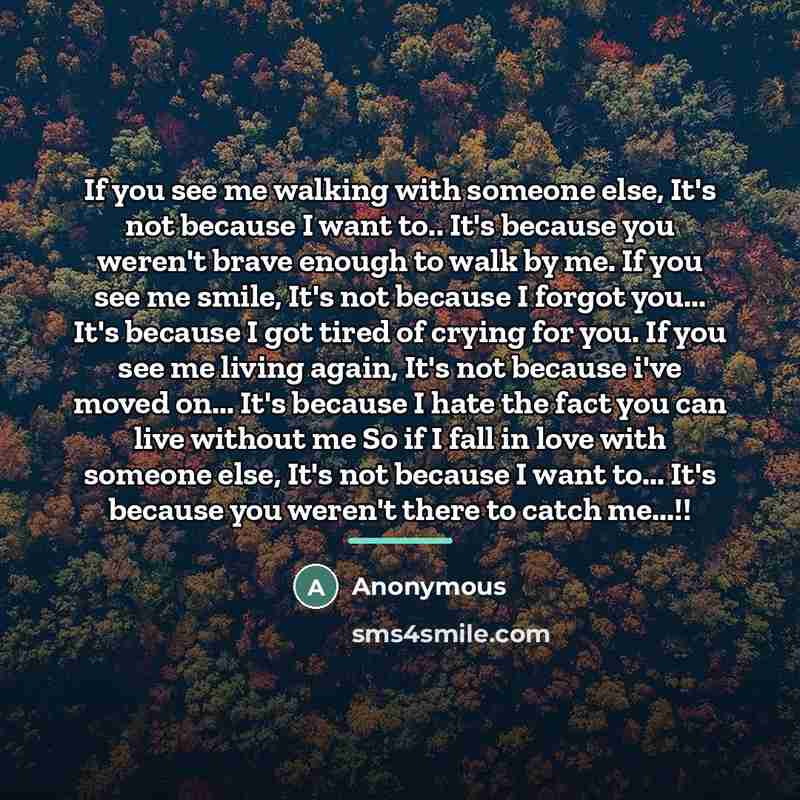 “If you see me walking with someone else, It's not…” quote by Anonymous