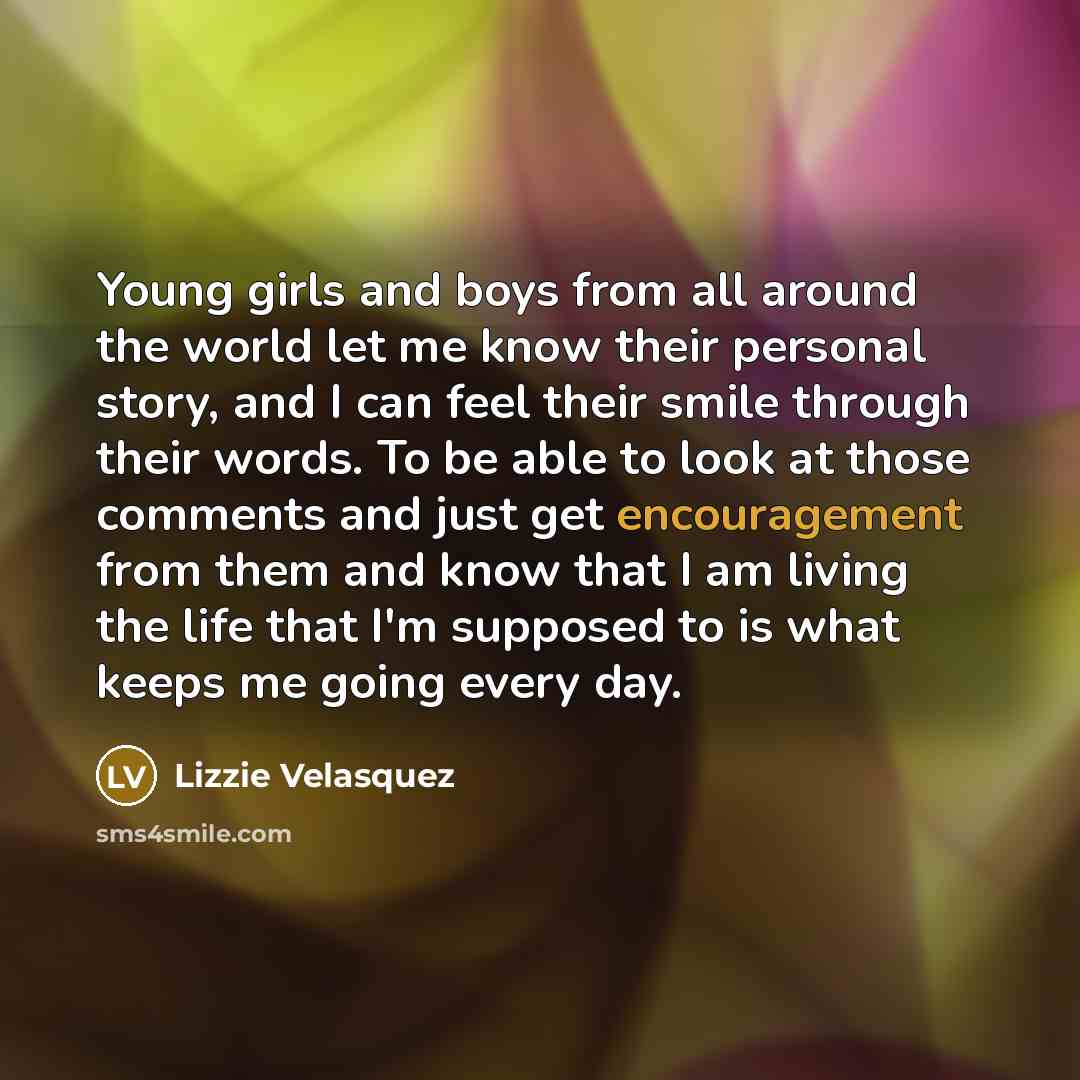 “Young girls and boys from all around the world let…” quote by Lizzie Velasquez