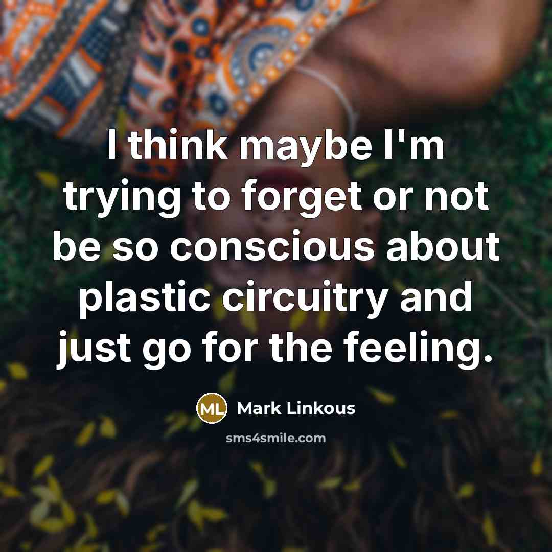 “I think maybe I'm trying to forget or not be…” quote by Mark Linkous
