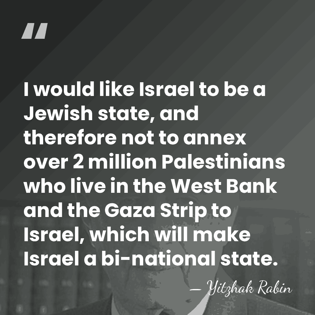 I would like Israel to be a Jewish state, and therefore not&hellip; - Yitzhak Rabin