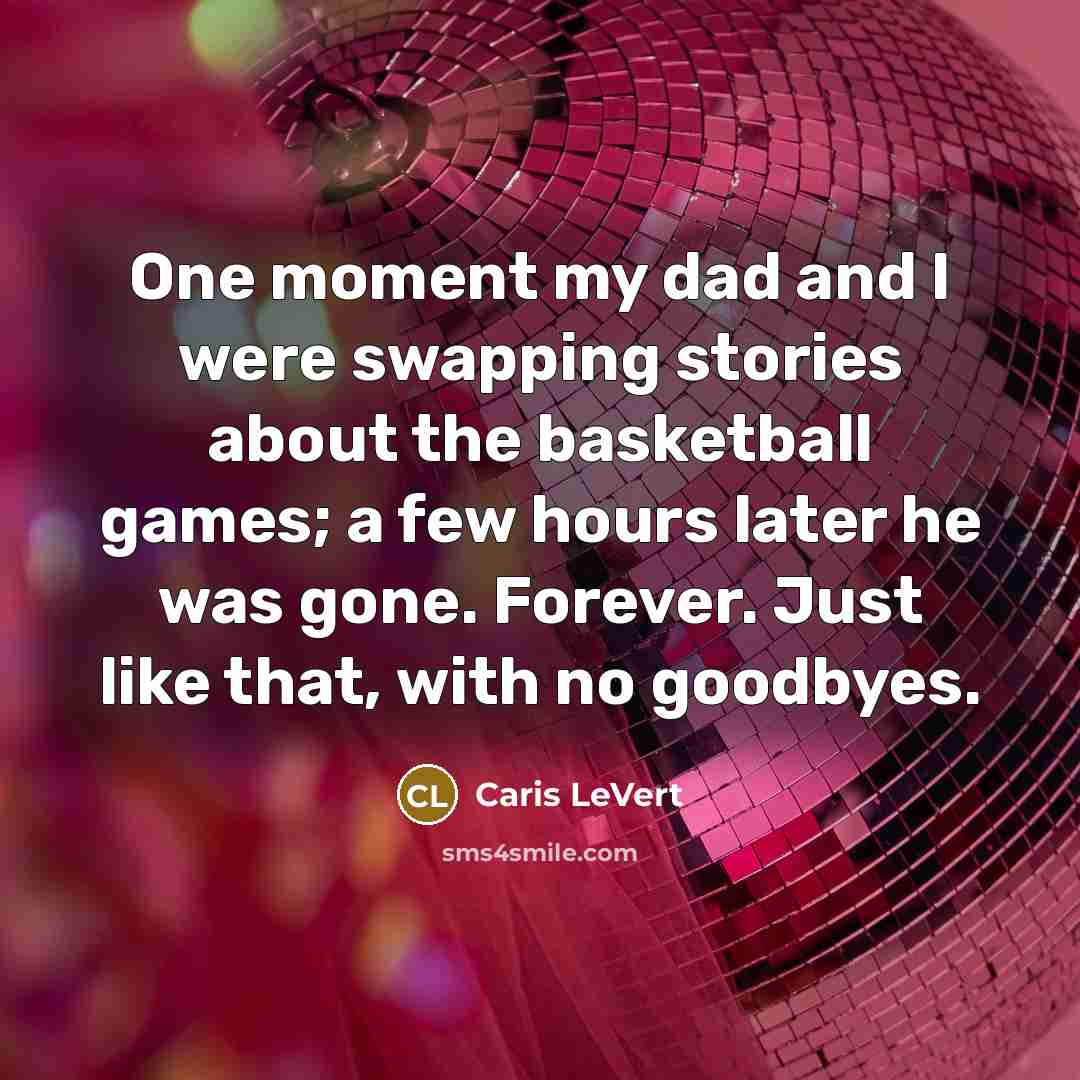 “One moment my dad and I were swapping stories about…” quote by Caris LeVert