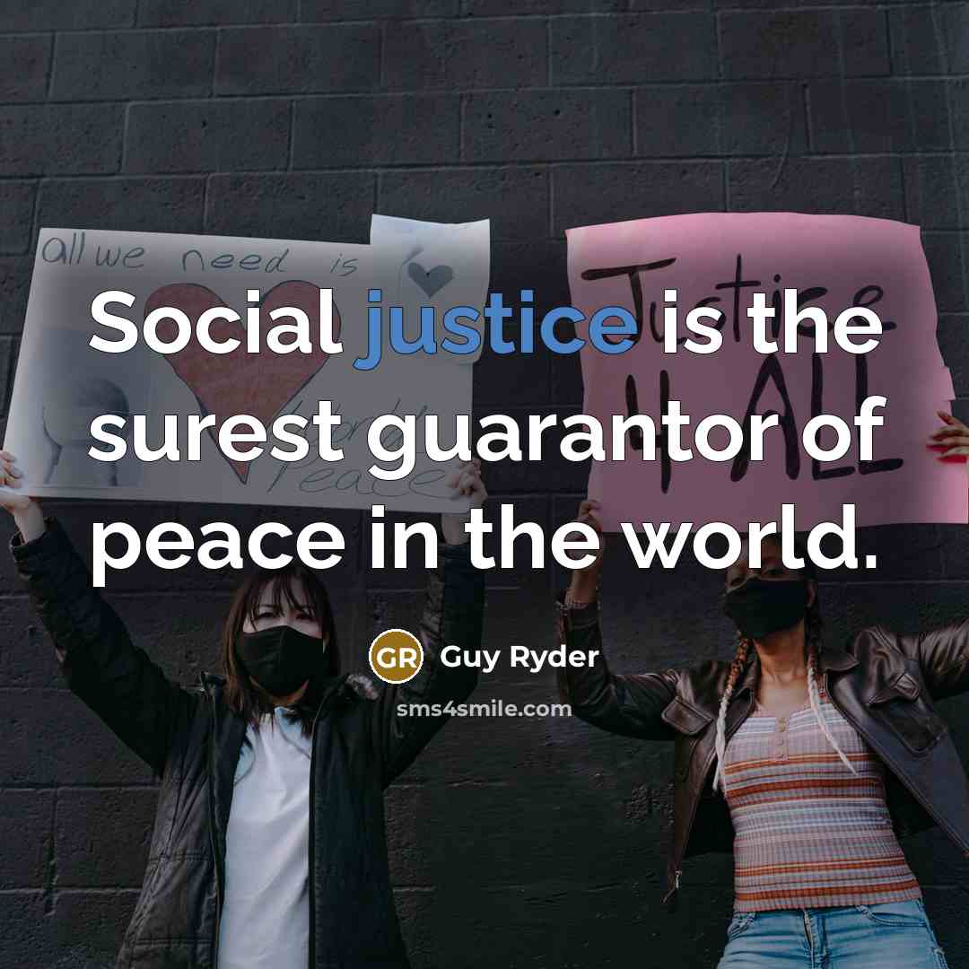 “Social justice is the surest guarantor of peace in the…” quote by Guy Ryder