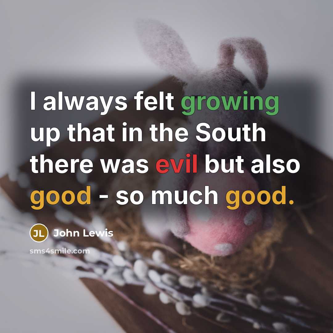 “I always felt growing up that in the South there…” quote by John Lewis