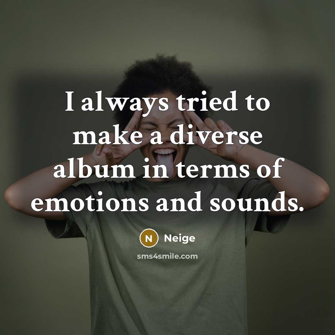 “I always tried to make a diverse album in terms of emotions and sounds.” quote by Neige
