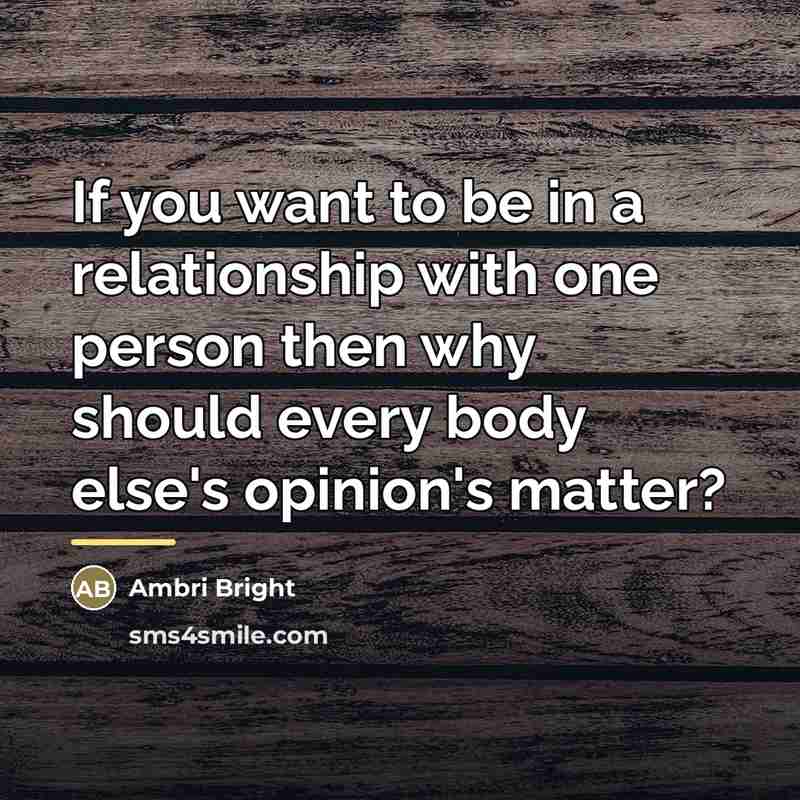 “If you want to be in a relationship with one…” quote by Ambri Bright