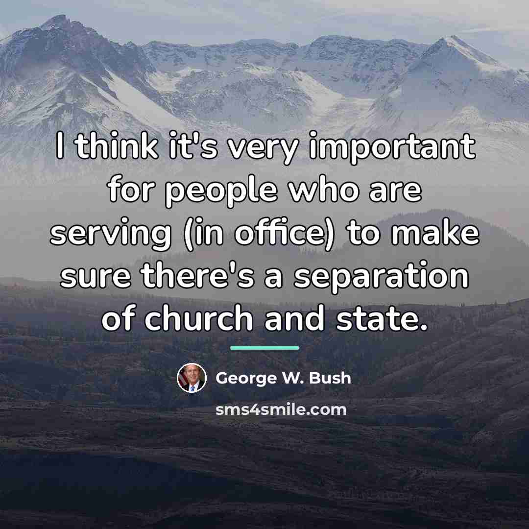 “I think it's very important for people who are serving…” quote by George W. Bush