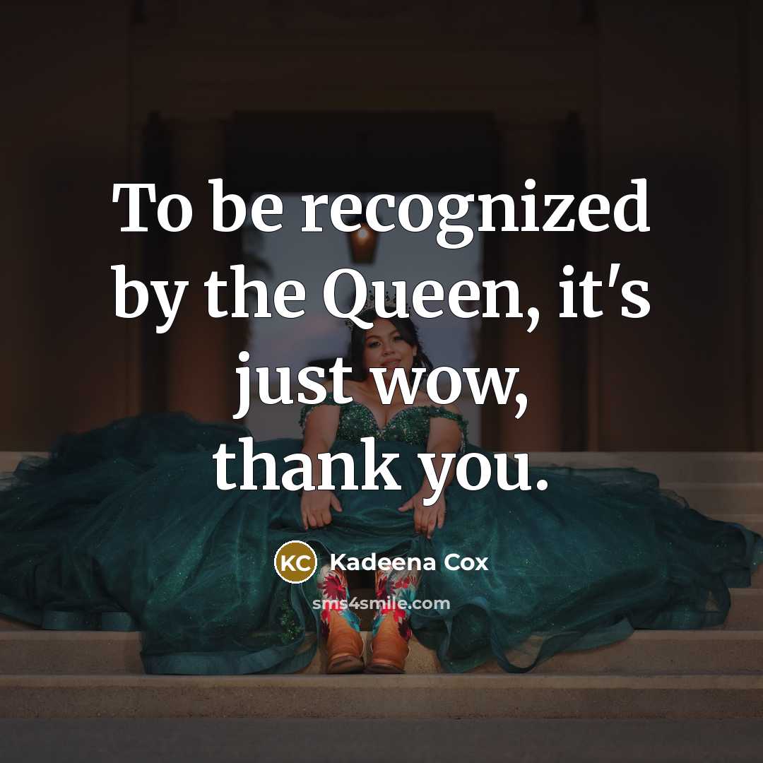 “To be recognized by the Queen, it's just wow, thank…” quote by Kadeena Cox