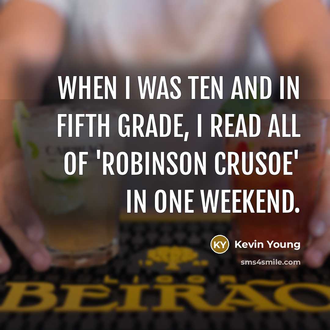 “When I was ten and in fifth grade, I read…” quote by Kevin Young