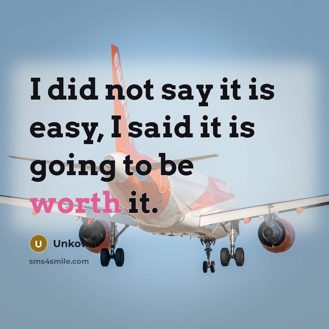 “I did not say it is easy, I said it…” quote by Unkown