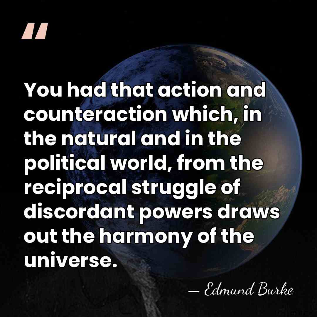 You had that action and counteraction which, in the natural and in&hellip; - Edmund Burke