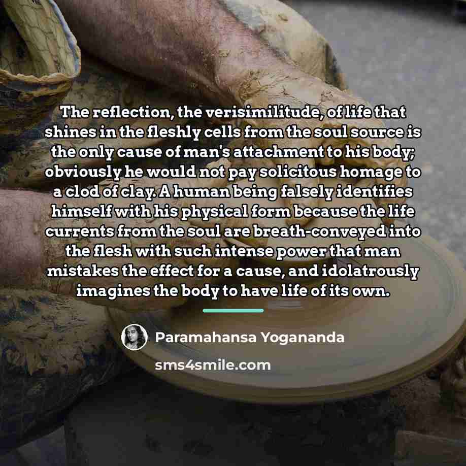 “The reflection, the verisimilitude, of life that shines in the…” quote by Paramahansa Yogananda