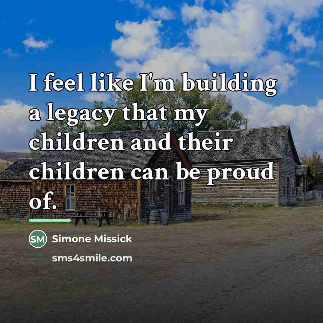 “I feel like I'm building a legacy that my children…” quote by Simone Missick
