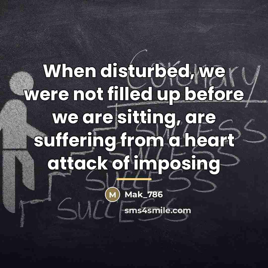 “When disturbed, we were not filled up before we are…” quote by Mak_786
