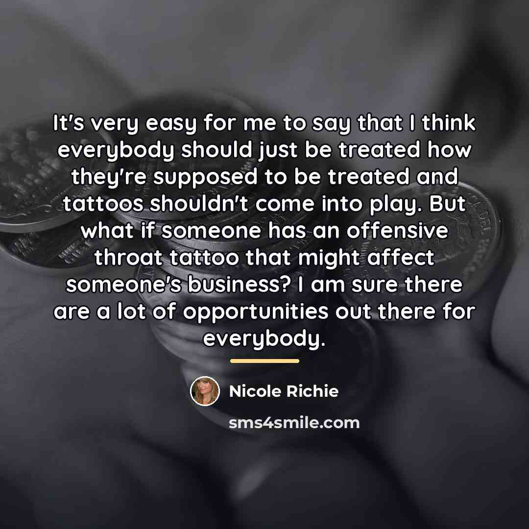 “It's very easy for me to say that I think…” quote by Nicole Richie