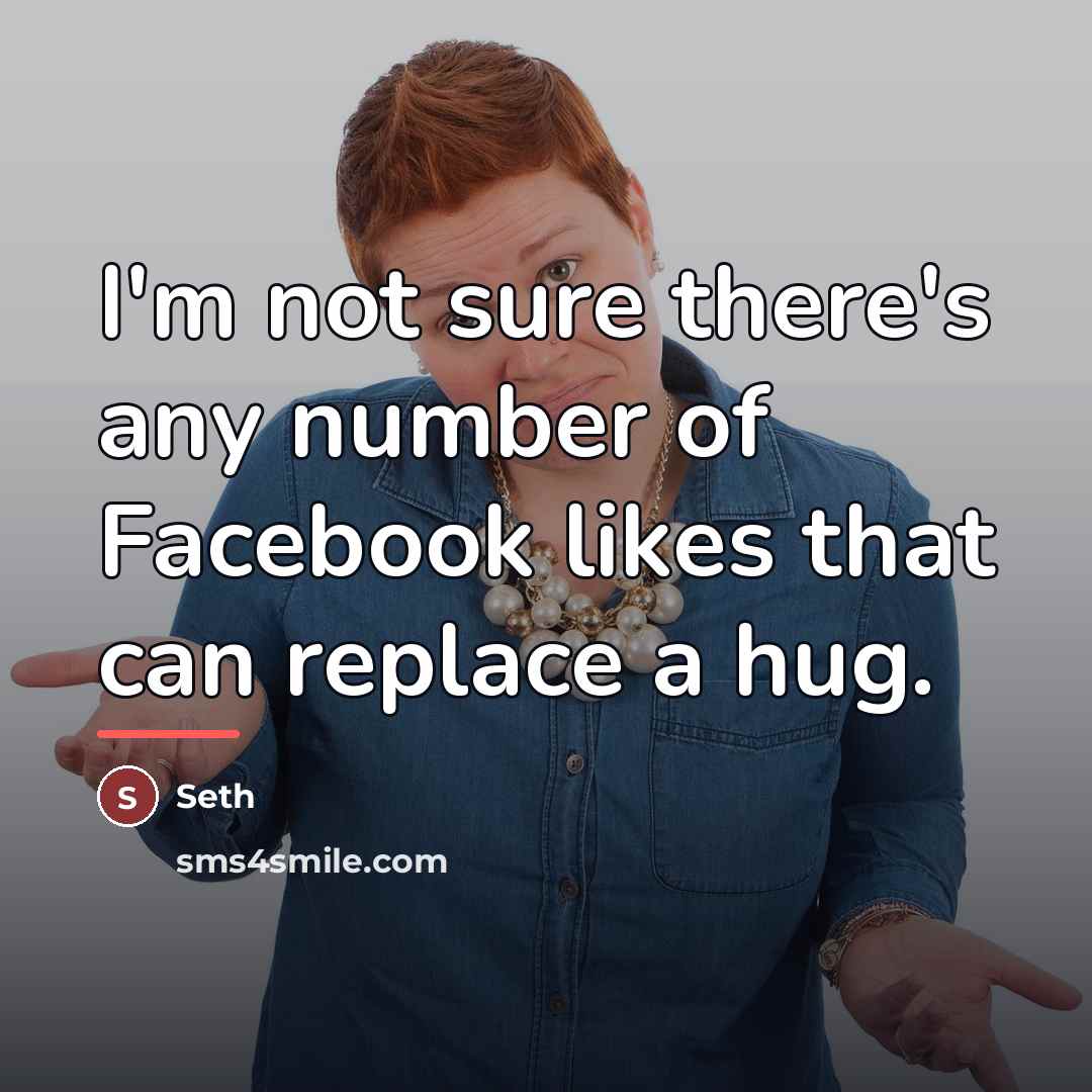 “I'm not sure there's any number of Facebook likes that…” quote by Seth