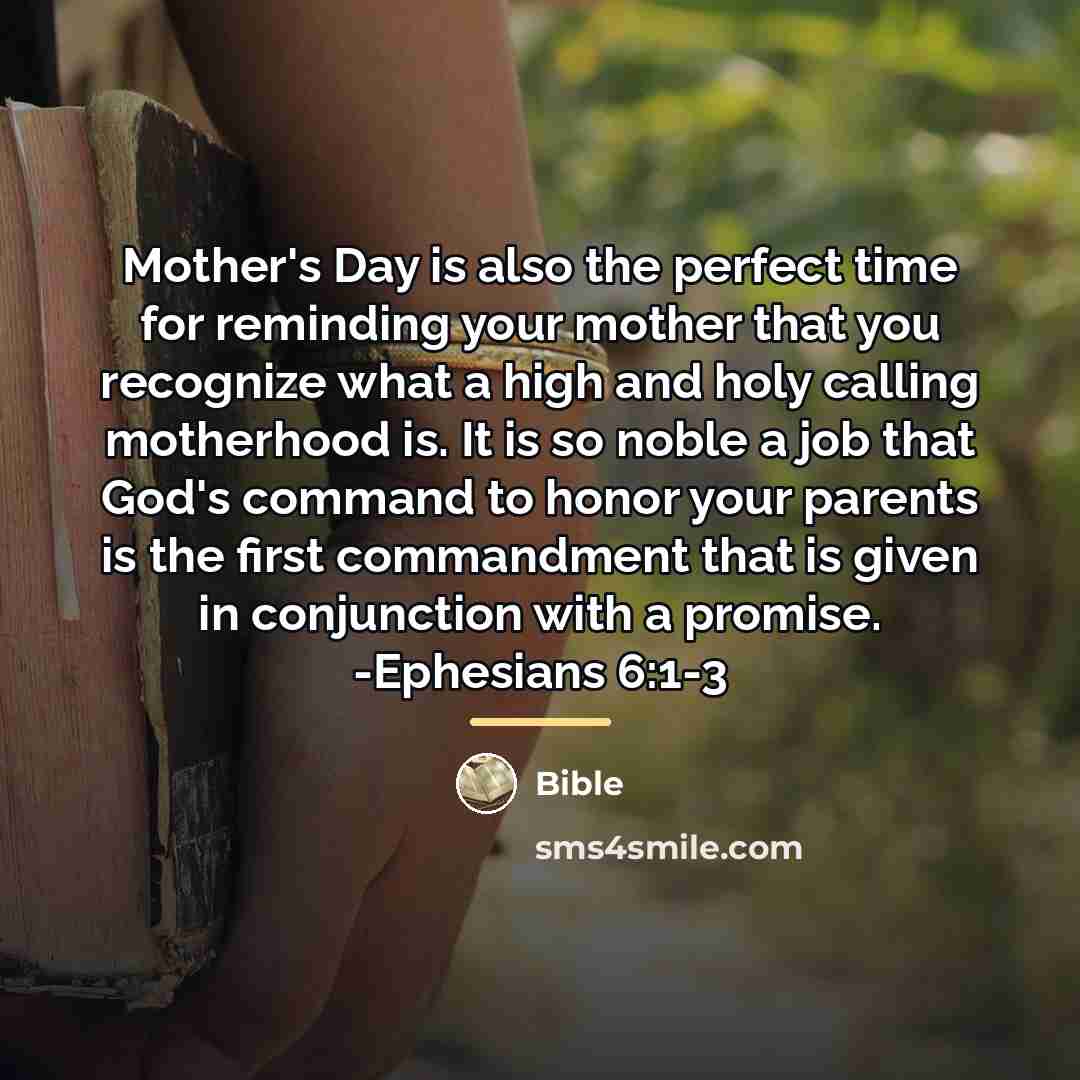 “Mother's Day is also the perfect time for reminding your…” quote by Bible