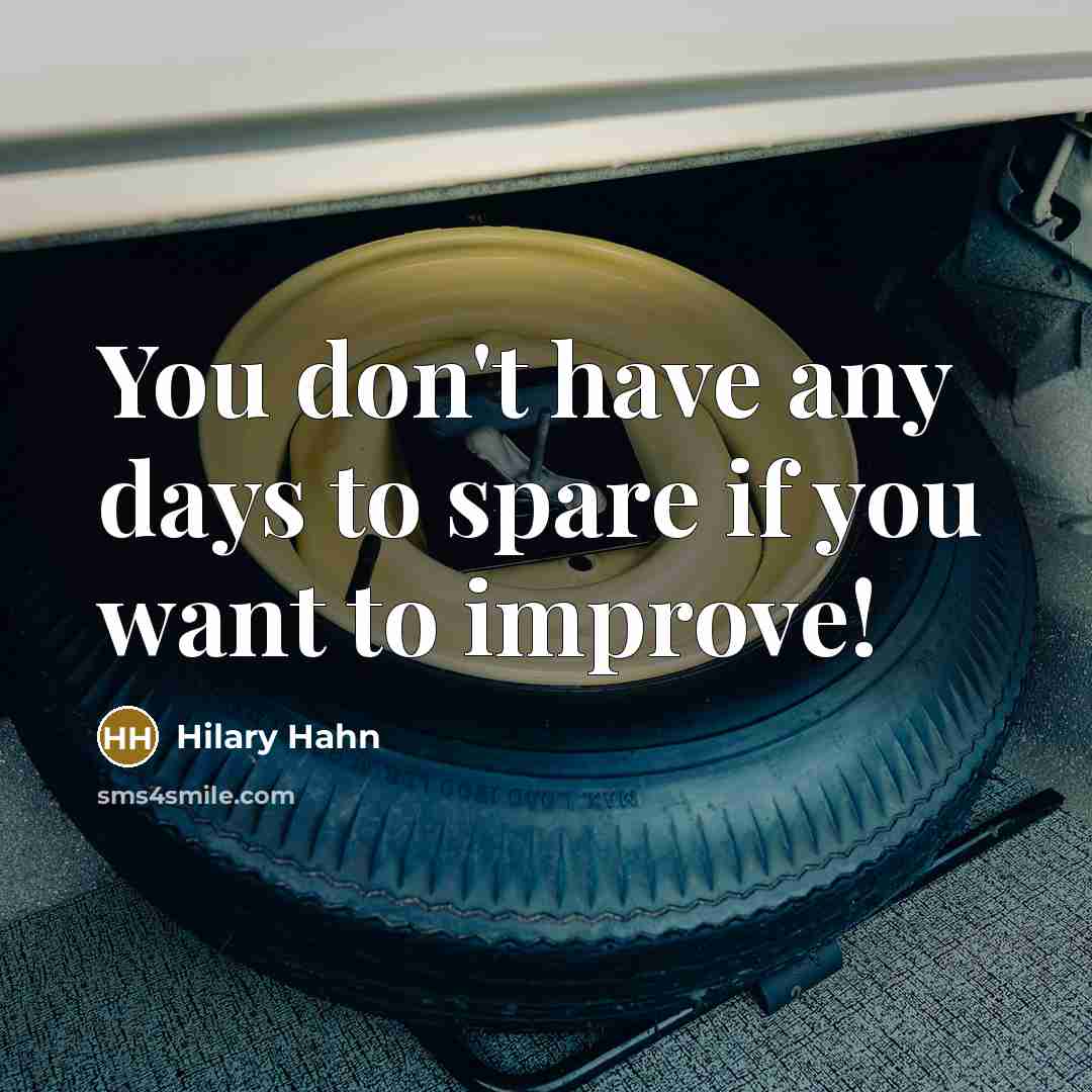 “You don't have any days to spare if you want…” quote by Hilary Hahn