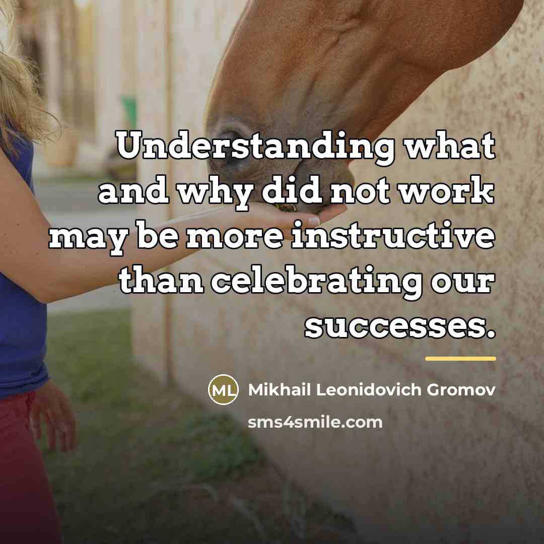 “Understanding what and why did not work may be more…” quote by Mikhail Leonidovich Gromov