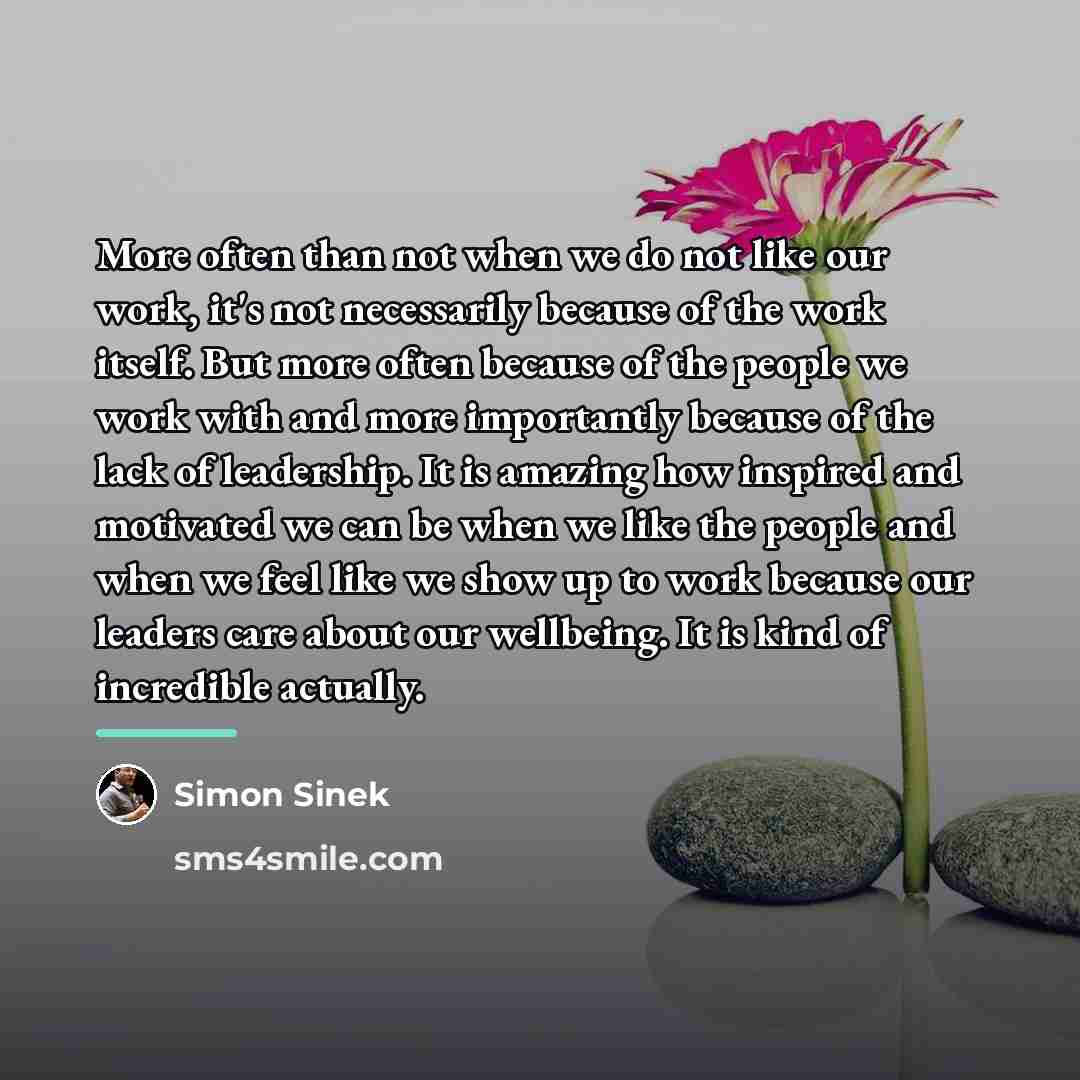 “More often than not when we do not like our…” quote by Simon Sinek