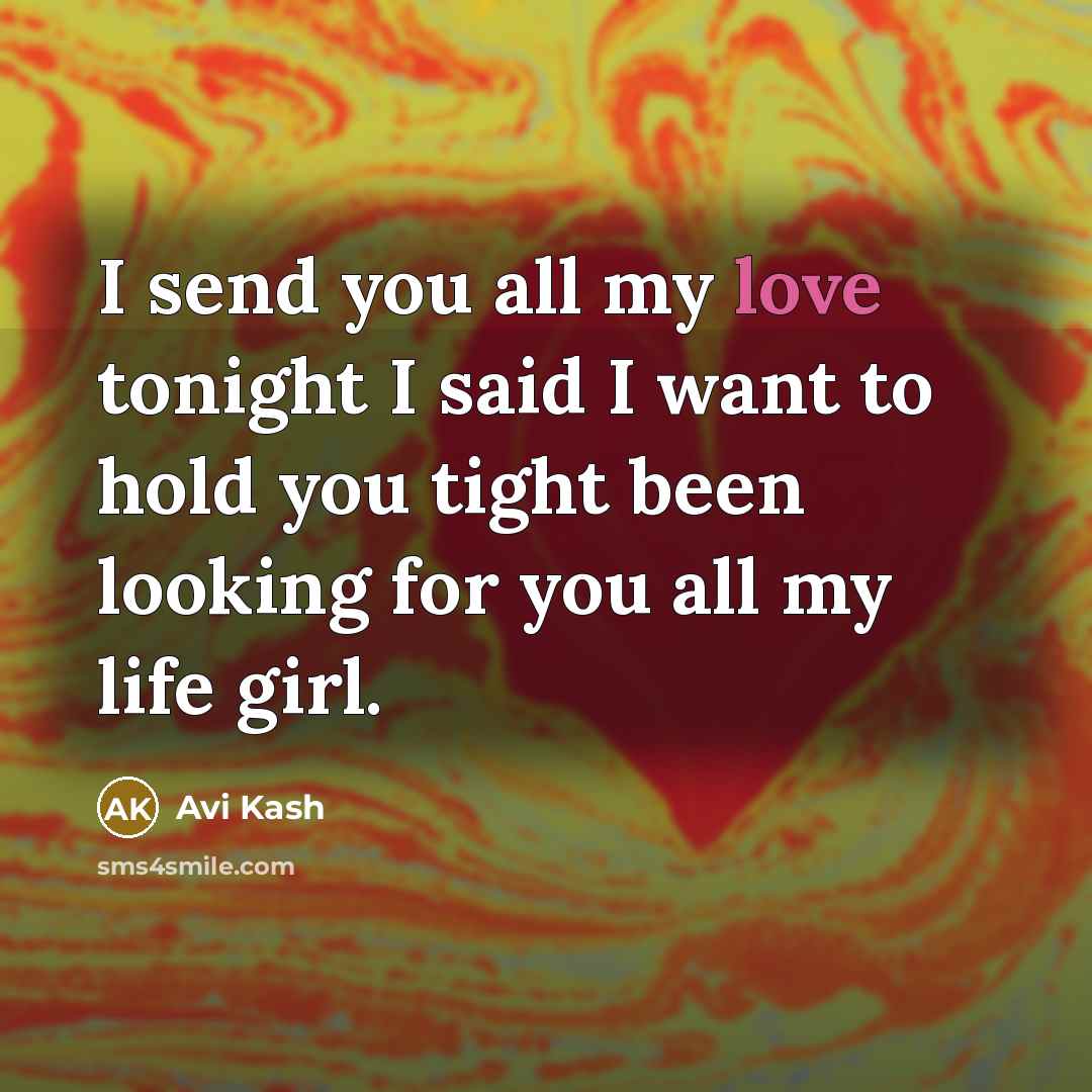 “I send you all my love tonight I said I…” quote by Avi Kash