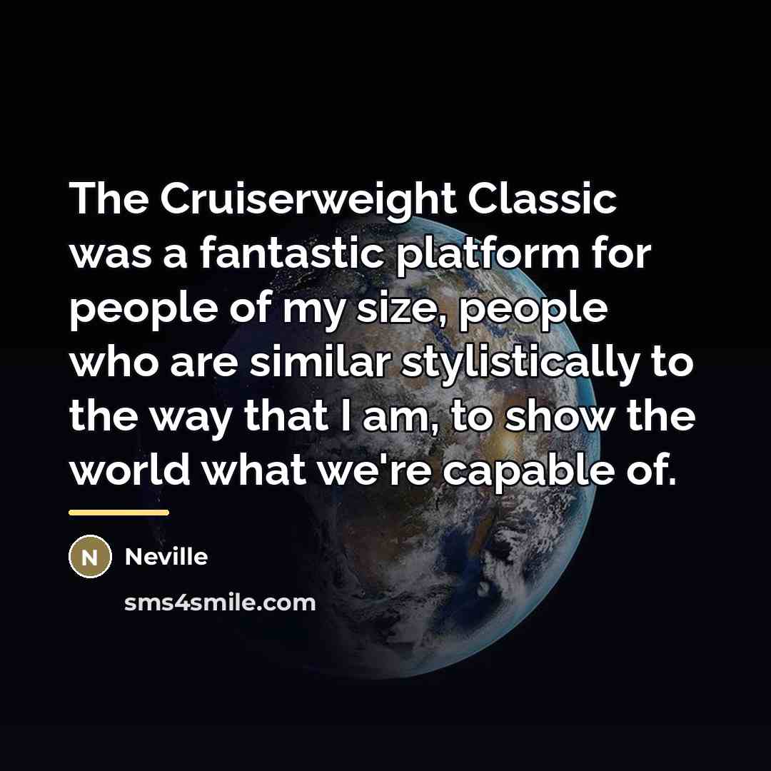 “The Cruiserweight Classic was a fantastic platform for people of…” quote by Neville