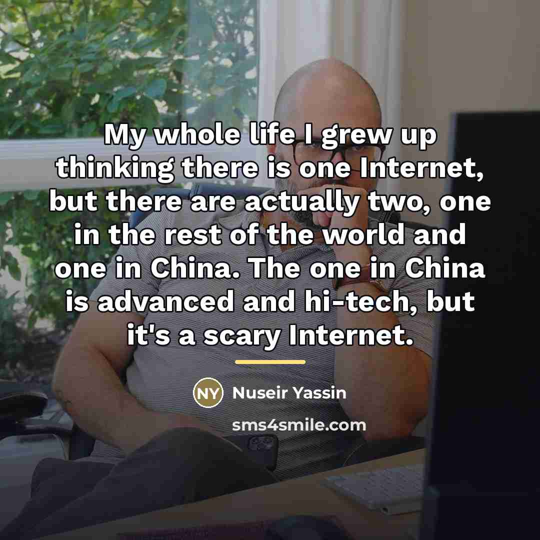 “My whole life I grew up thinking there is one…” quote by Nuseir Yassin