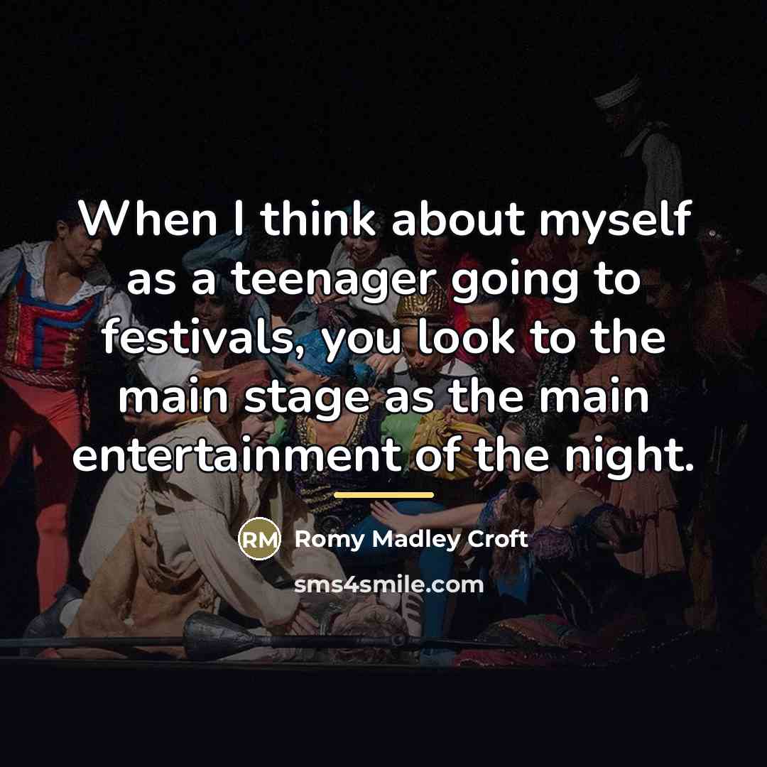 “When I think about myself as a teenager going to…” quote by Romy Madley Croft