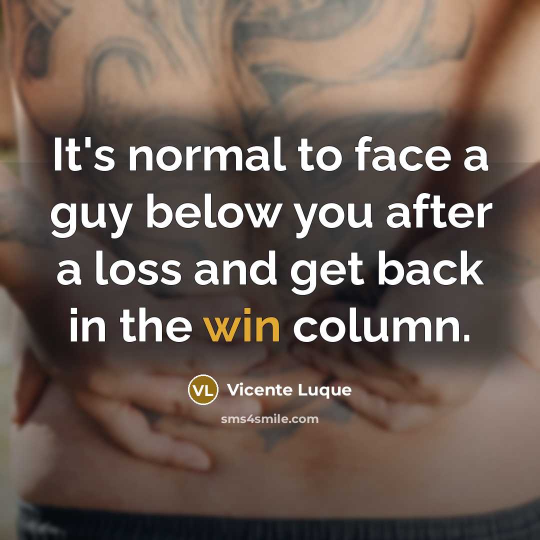 “It's normal to face a guy below you after a…” quote by Vicente Luque