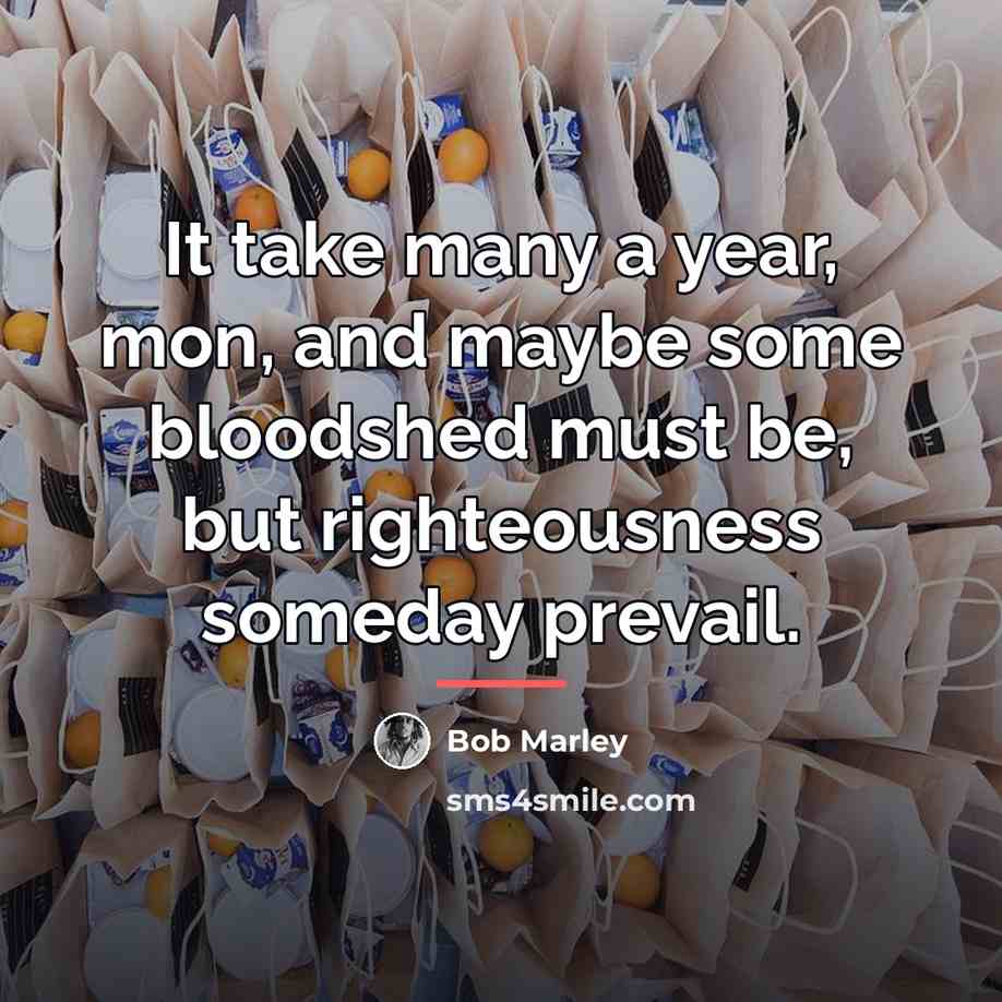 “It take many a year, mon, and maybe some bloodshed…” quote by Bob Marley