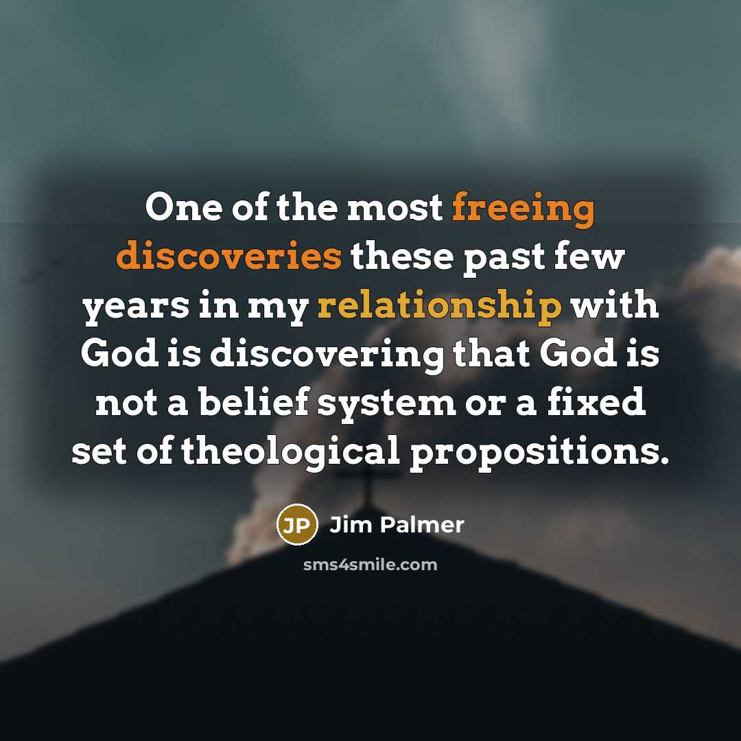 “One of the most freeing discoveries these past few years…” quote by Jim Palmer