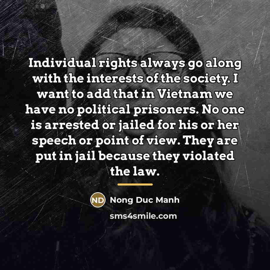 “Individual rights always go along with the interests of the…” quote by Anonymous