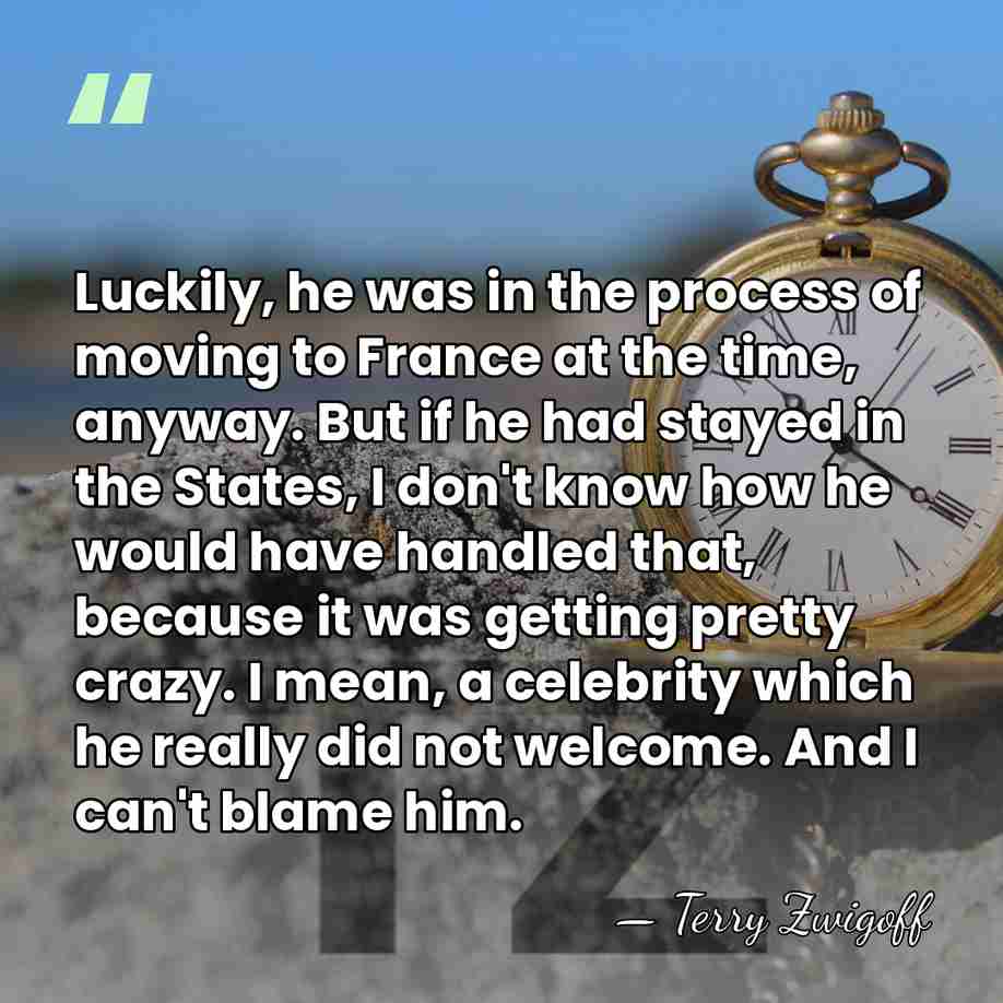Luckily, he was in the process of moving to France at the&hellip; - Terry Zwigoff