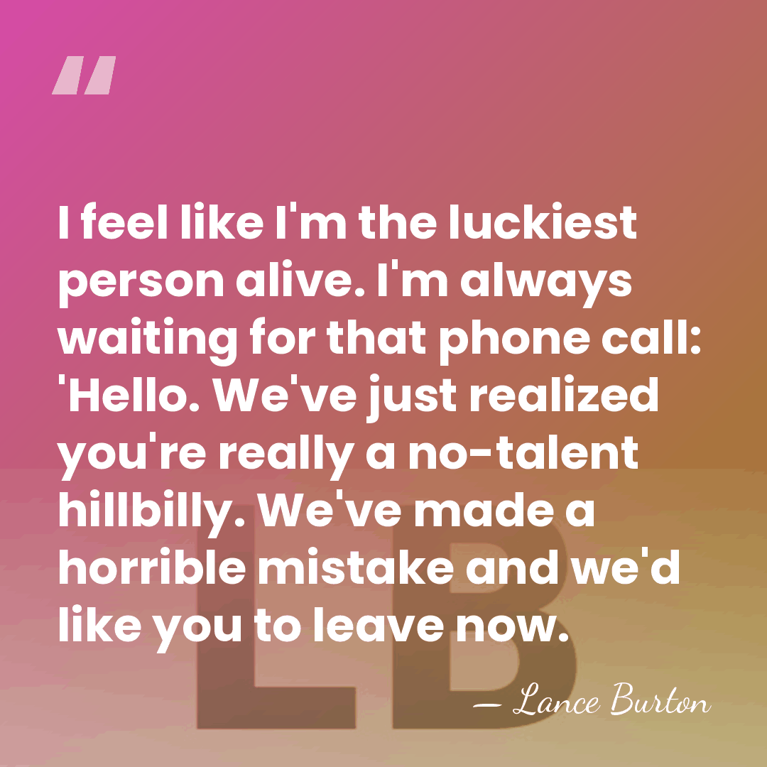I feel like I'm the luckiest person alive. I'm always waiting for&hellip; - Lance Burton