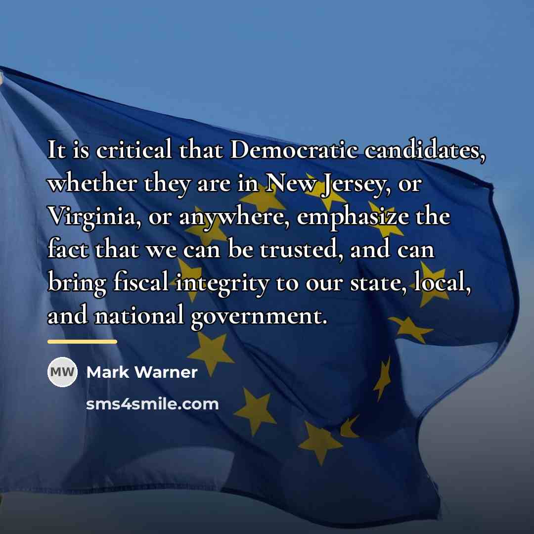“It is critical that Democratic candidates, whether they are in…” quote by Mark Warner
