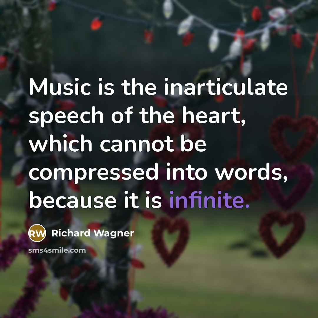“Music is the inarticulate speech of the heart, which cannot…” quote by Richard Wagner