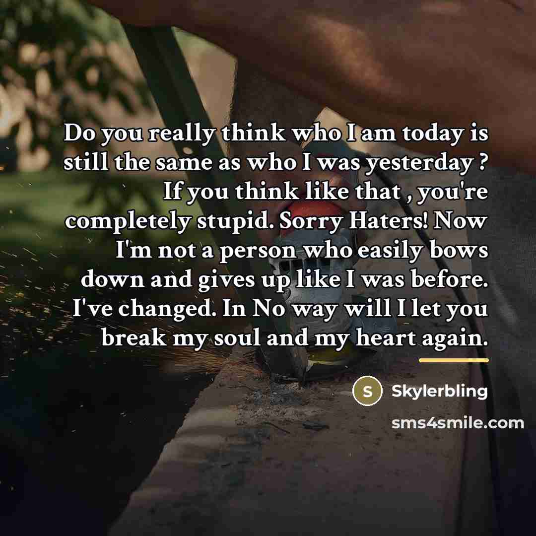 “Do you really think who I am today is still…” quote by Skylerbling